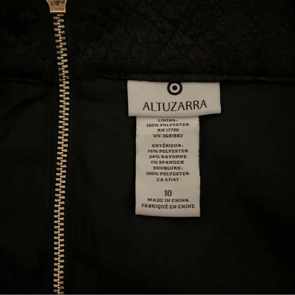 ALTUZARRA for Target Black Snake Embossed Pencil Knee Length Skirt Sz 10